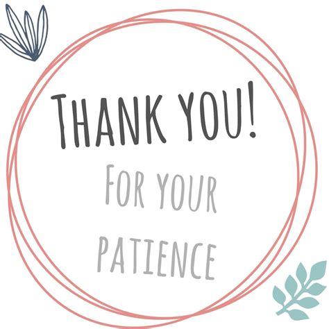Thank You for Your Patience | Teacher Resources