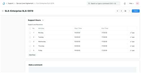 Help - Service Level Agreement