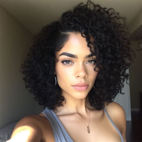 Short Length Curly Hair | Curly hair styles, Curly hair side part, Cute ...