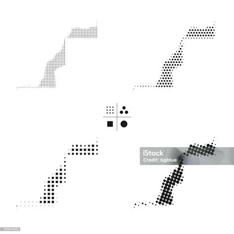 Sahrawi Arab Democratic Republic Maps Of Dots 4 Different Halftone Styles Stock Illustration ...