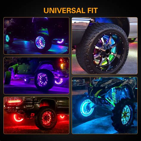 LIGHTSHOW 4 PIECE COLOR CHASING LED WHEEL LIGHT KIT w/TURN SIGNAL ...