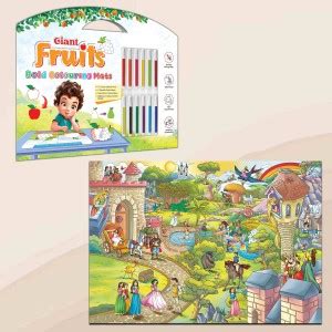 GIANT FRUITS BOLD COLOURING MATS and GIANT PRINCESS CASTLE COLOURING ...