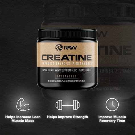 Buy RAW NUTRITION Creatine Monohydrate Powder Unflavored | Micronized ...
