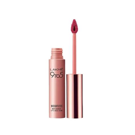 Buy Lakme 9 To 5 Weightless Mousse Lip & Cheek Color, Matte lipstick ...