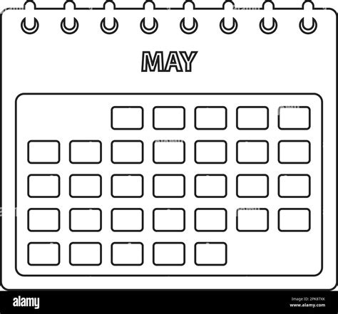 May Calendar line Icon. Editable vector EPS Stock Vector Image & Art ...