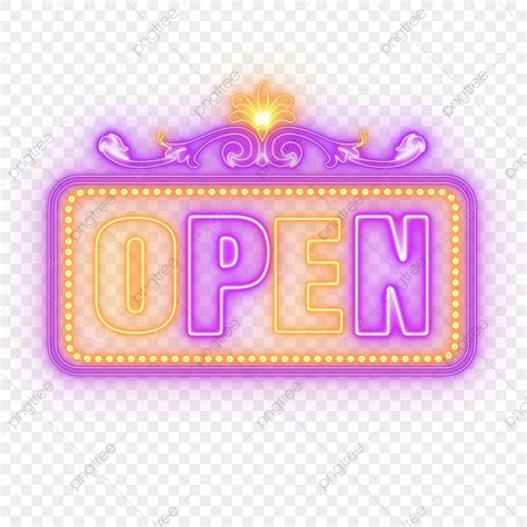 Neon Open Sign PNG Transparent, Open Neon Sign Light Effect, Open, Open ...