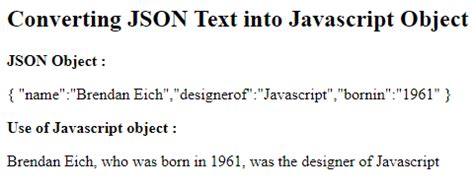 Image result for Convert JSON Text to JavaScript Object
