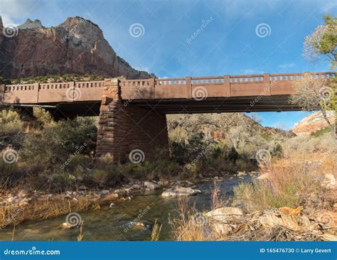 Bridge Over the Virgin River at Canyon Junction in Zion Stock Photo ...