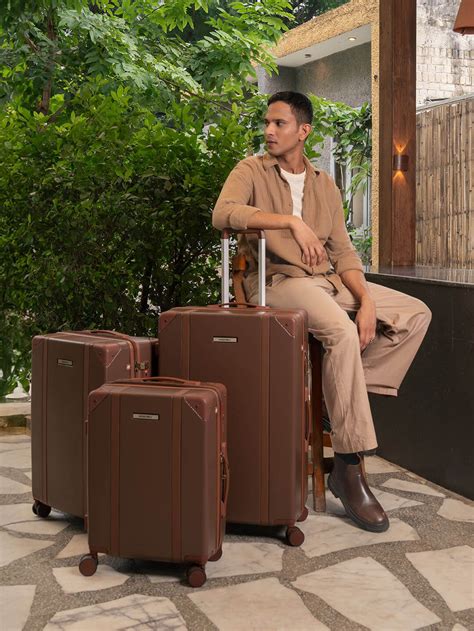 Vintage Combo | Coco Brown | Set of 3 Hard Luggage