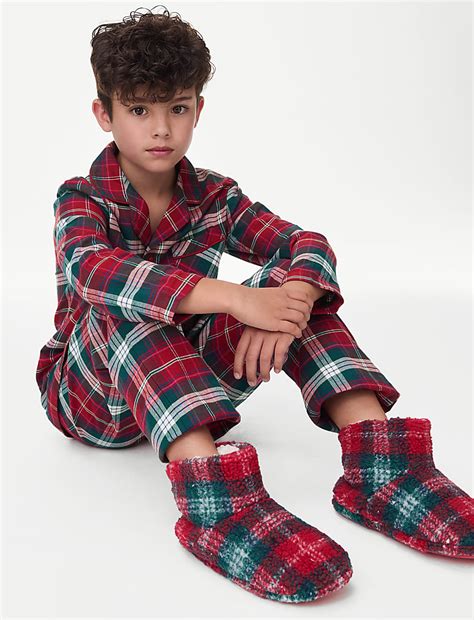 Buy Kids' Checked Family Christmas Pyjama Set (1-16 Yrs) at Marks & Spencer