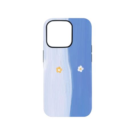 Dual Colored Blue Flower Case – Sleek Cases | Anti Yellow Cases At 199
