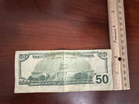 1996 RARE $50 Fifty Dollar Bill Federal Reserve Error Miscut Misaligned ...