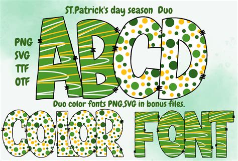 St.patrick's Day Season Duo Font by Candygirl Art · Creative Fabrica