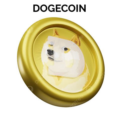 Dogecoin Veya Doge Altın Madeni Para 3d Render Sağdan Görünüm Kripto ...