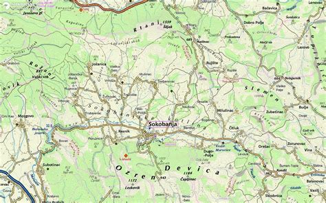 Mape Sokobanje | Sokobanja - 💚 Zeleno srce Srbije