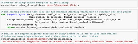 Data Science Applications Using Tabpy 的图像结果