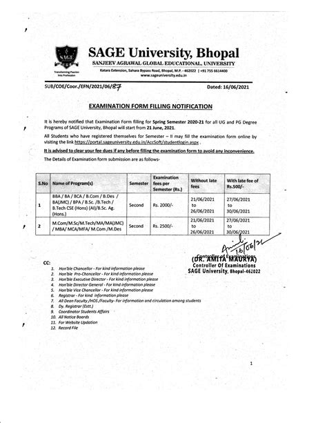 SAGE Notice