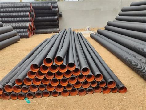 Double Wall Corrugated Pipes - 110 mm HDPE Telecom Cabling Pipe ...