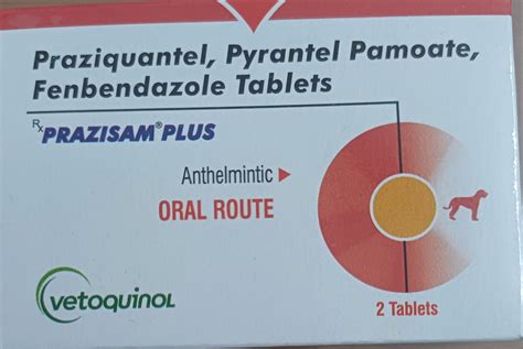 Prazisam Plus - Praziquantel, Pyrantel Pamaote, Fenbendazole tablets ...