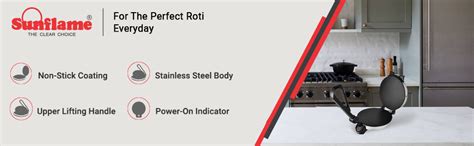 Sunflame RM1 900-Watt Roti Maker (Silver/Black) : Amazon.in: Home & Kitchen