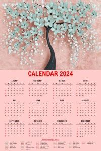 infinity interiors Nature Pictures Wall Calendar 2024, 12 Months Jan to ...