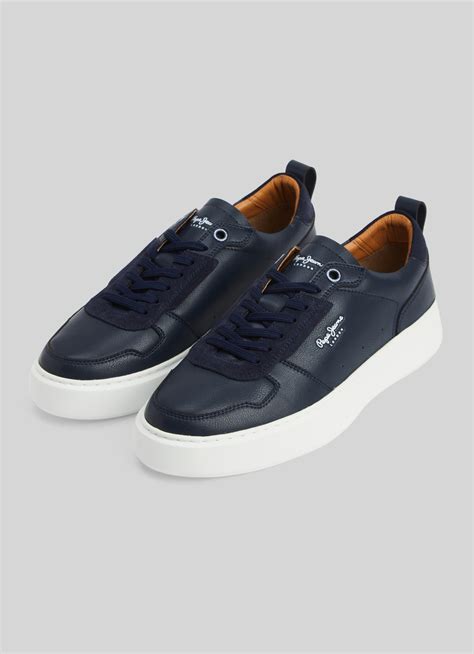 Yogi Street Blue Cup Sole Sneakers | Pepe Jeans India