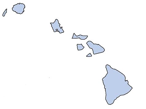 Outline Map Of Hawaii Printable