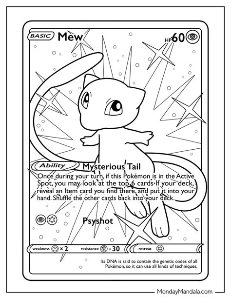 20 Mew Coloring Pages (Free PDF Printables)