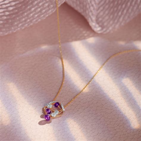 Lilac Mist Pendant with Chain