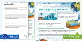 Fifth Grade Layers of the Earth Diagram Labeling Worksheet