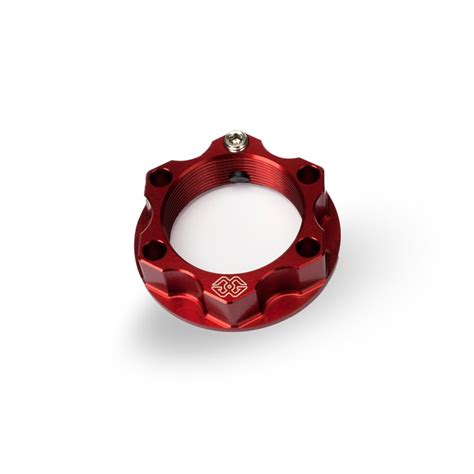 Gilles Tooling Top Yoke Nut Acma Aluminum M28x1.0 Red For Kawasaki Zx ...