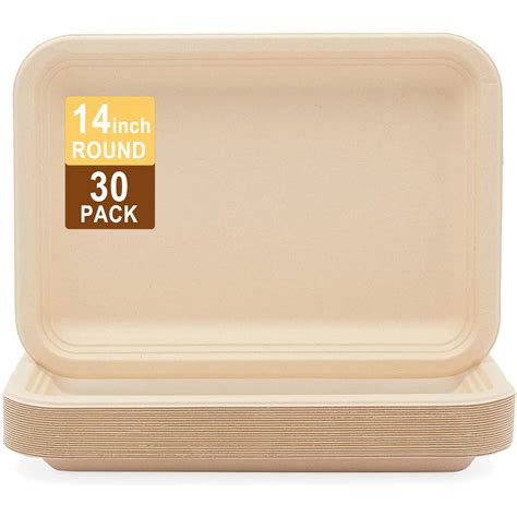 Buy BangShou 100% Biodegradable Compostable , 30 Pack 14Inch Disposable ...