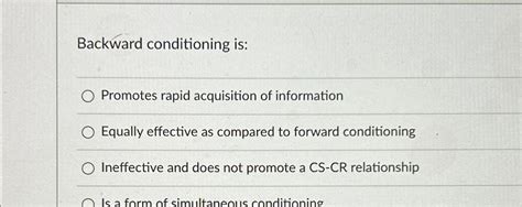 Image result for Backward Conditioning Example