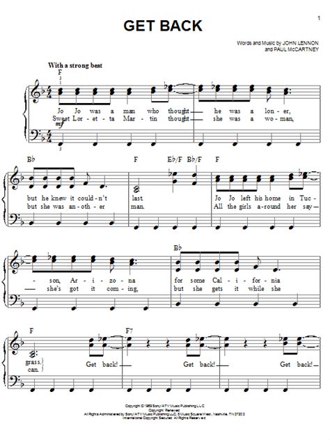 Image result for Get Back Piano Tutorial