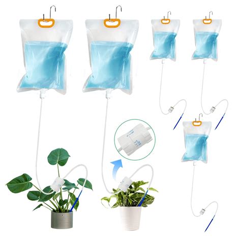 Huhkouae5pcs Plant Drip Bag Plants Automatic Drip Irrigation With Valve ...