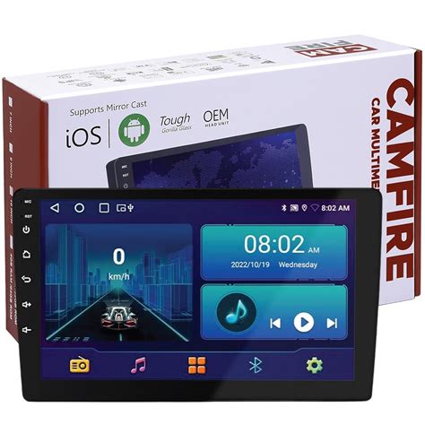 CAMFIRE 9 Inch HD Display Double Din Stereo Player 13 Android Wireless ...