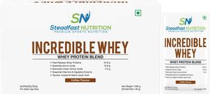 Steadfast NUTRITION Incredible Whey Protein|24.8g Isolate & Concentrate ...