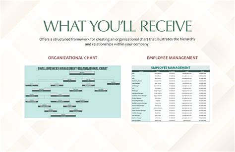 Small Business Management Organizational Chart Template in Excel, Google Sheets - Download ...