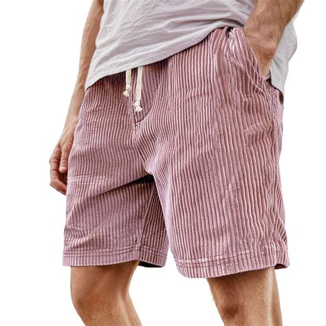 Corduroy Shorts Men 53 Inch Casual Loose Fit Wide Leg Shorts with ...