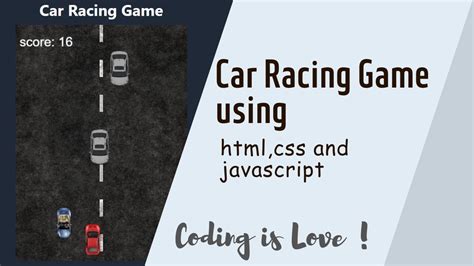 How to Make Car Game in HTML CSS JavaScript 的图像结果