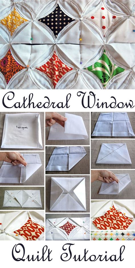 Image result for Cathedral Windows Quilt Tutorial