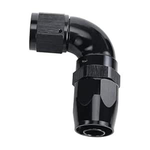 AC PERFORMANCE Aluminum One Piece Full Flow Swivel 90 Degree Hose End ...