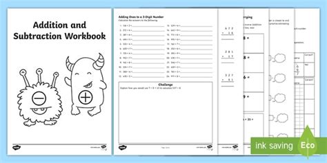 Maths Addition and Subtraction Workbook - PDF Resource