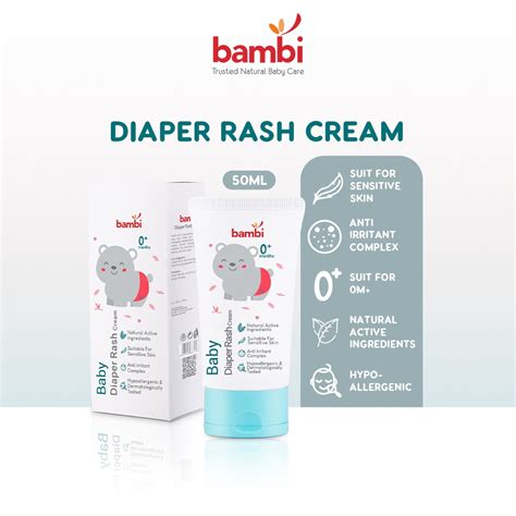BAMBI Diapers Rash Cream Krim Kulit | Shopee Malaysia