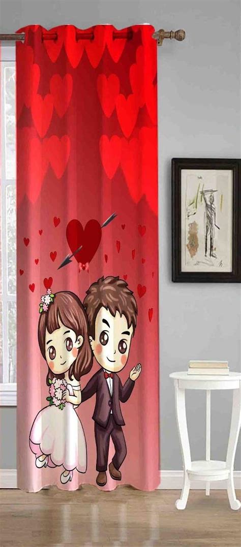 Buy Amazin Homes Digital Couple Printed Curtains for Kids Room|Long ...