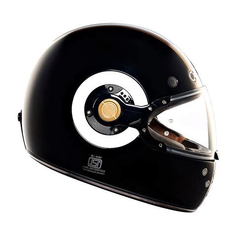 Royal Enfield FF NH44 Lite Gloss Black Tankstripe Helmet– Moto Central