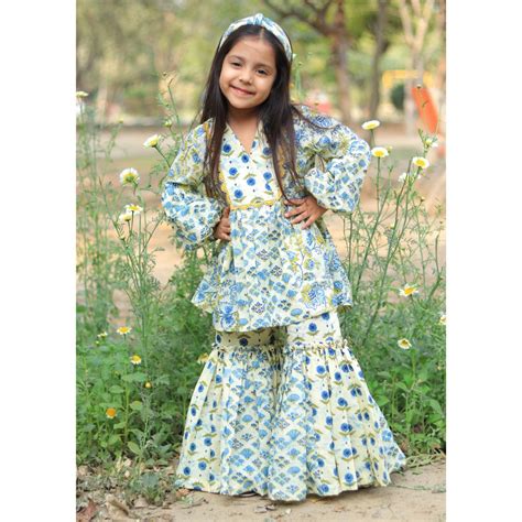 Floral Print Kurta Sharara Set – kayeandco.in