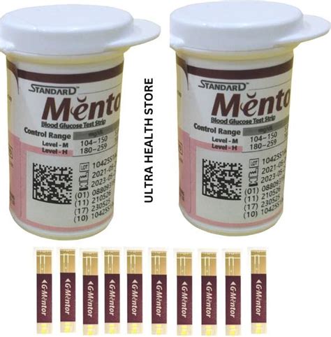 STANDARD Mentor Blood Glucose Monitoring System 50 Glucometer Strips ...