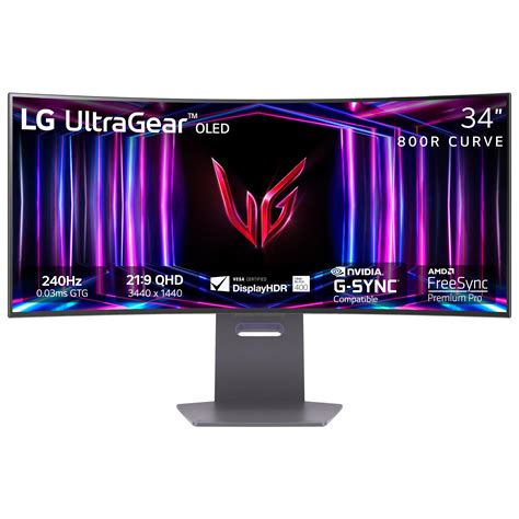 LG 34GS95QE 34-inch Ultragear OLED Curved Gaming Monitor WQHD 800R ...