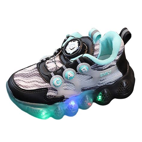 Hessimy Toddler Sneakers Light Up Shoes for Boy Girl with Hook and Loop ...